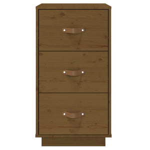 Nachttisch Honigbraun Kiefer Massivholz 40x40x75 cm
