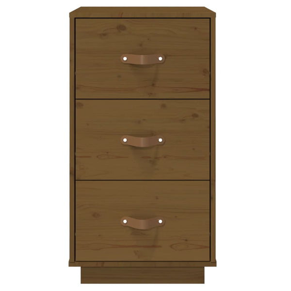 Nachttisch Honigbraun Kiefer Massivholz 40x40x75 cm