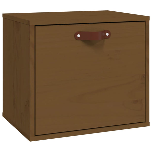 vidaXL Armoire murale marron miel 40x30x35 cm en pin massif