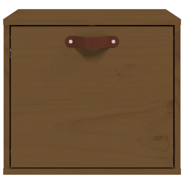 vidaXL Armoire murale marron miel 40x30x35 cm en pin massif
