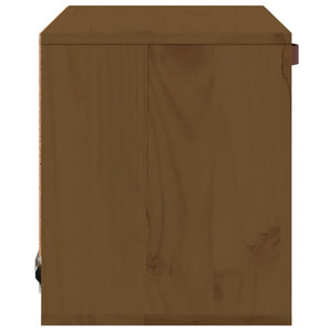 vidaXL Armoire murale marron miel 40x30x35 cm en pin massif