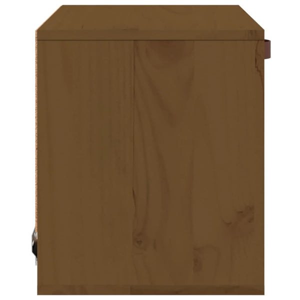 vidaXL Armoire murale marron miel 40x30x35 cm en pin massif