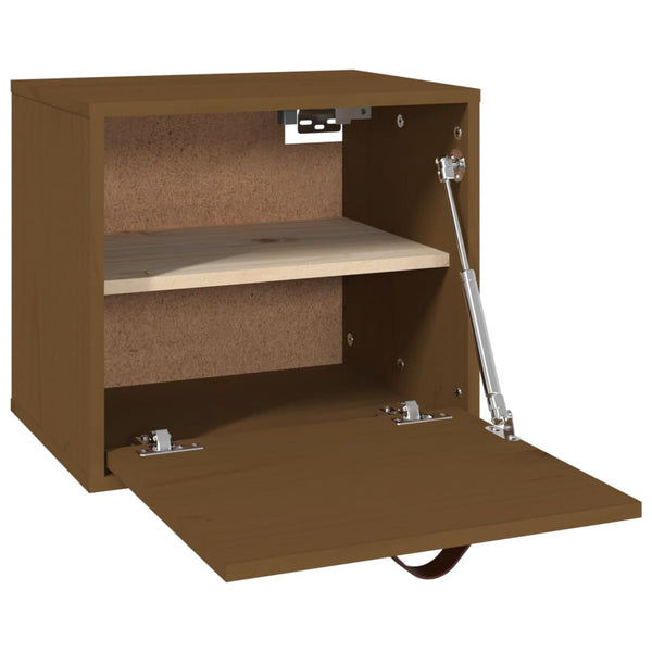 vidaXL Armoire murale marron miel 40x30x35 cm en pin massif