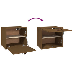 vidaXL Armoire murale marron miel 40x30x35 cm en pin massif