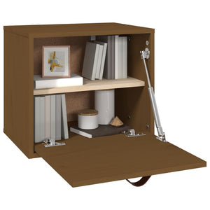 vidaXL Armoire murale marron miel 40x30x35 cm en pin massif