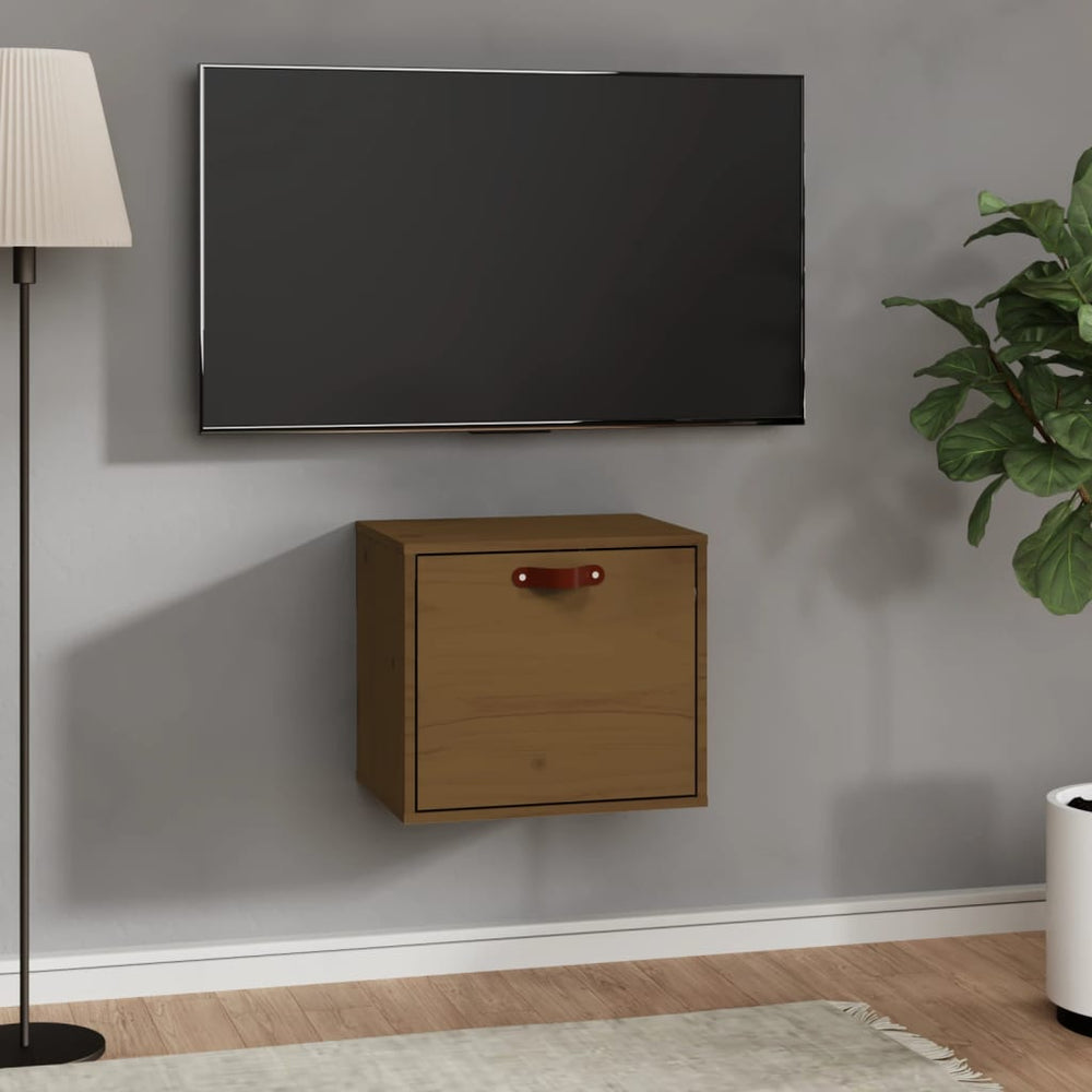 Wandschrank Honigbraun Kiefer Massivholz 40x30x35 cm