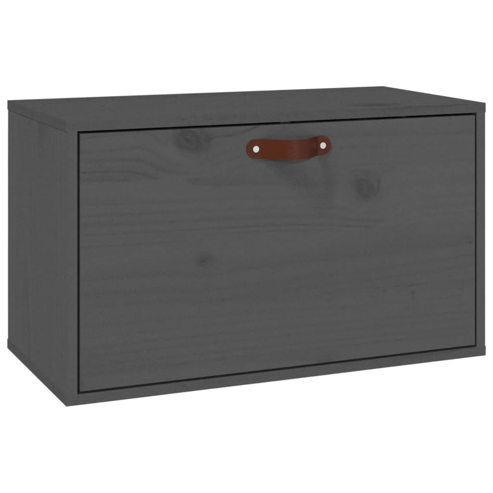 Grauer Wandschrank 60x30x35 cm Kiefernholz