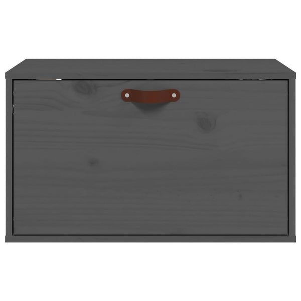 Grauer Wandschrank 60x30x35 cm Kiefernholz