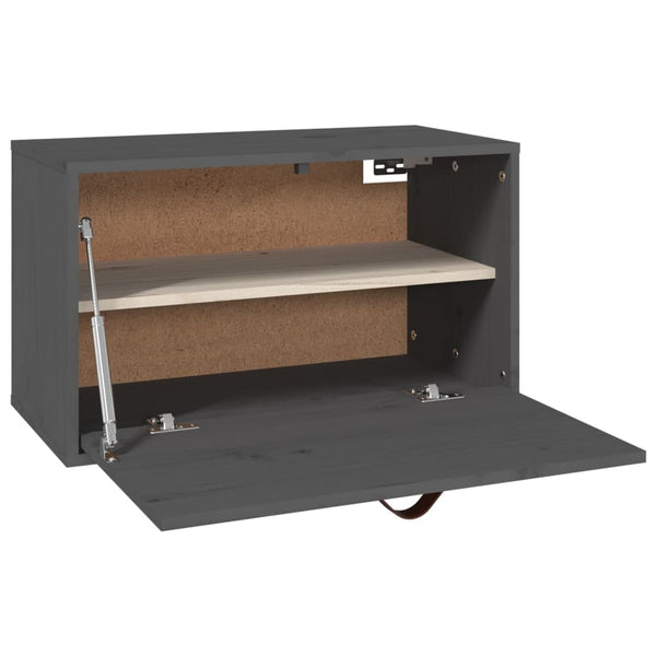Grauer Wandschrank 60x30x35 cm Kiefernholz
