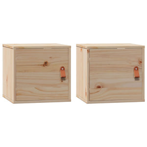 Wandschränke Kiefer Massivholz 31,5x30x30cm, 2er-Set
