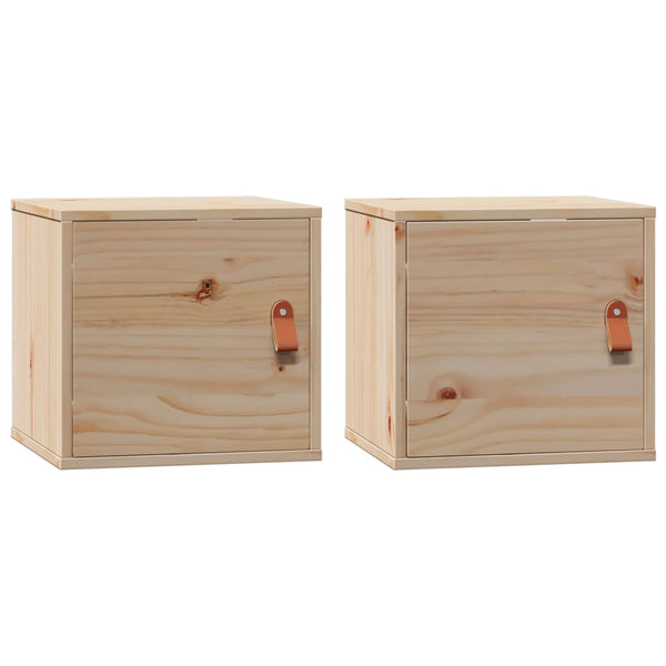 Wandschränke Kiefer Massivholz 31,5x30x30cm, 2er-Set