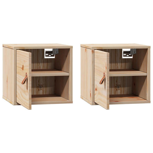Wandschränke Kiefer Massivholz 31,5x30x30cm, 2er-Set