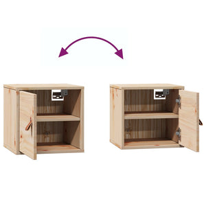 Wandschränke Kiefer Massivholz 31,5x30x30cm, 2er-Set