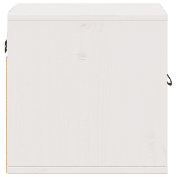 Weißer Wandschrank Kiefer Massivholz 31,5x30x30cm