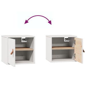 Weißer Wandschrank Kiefer Massivholz 31,5x30x30cm