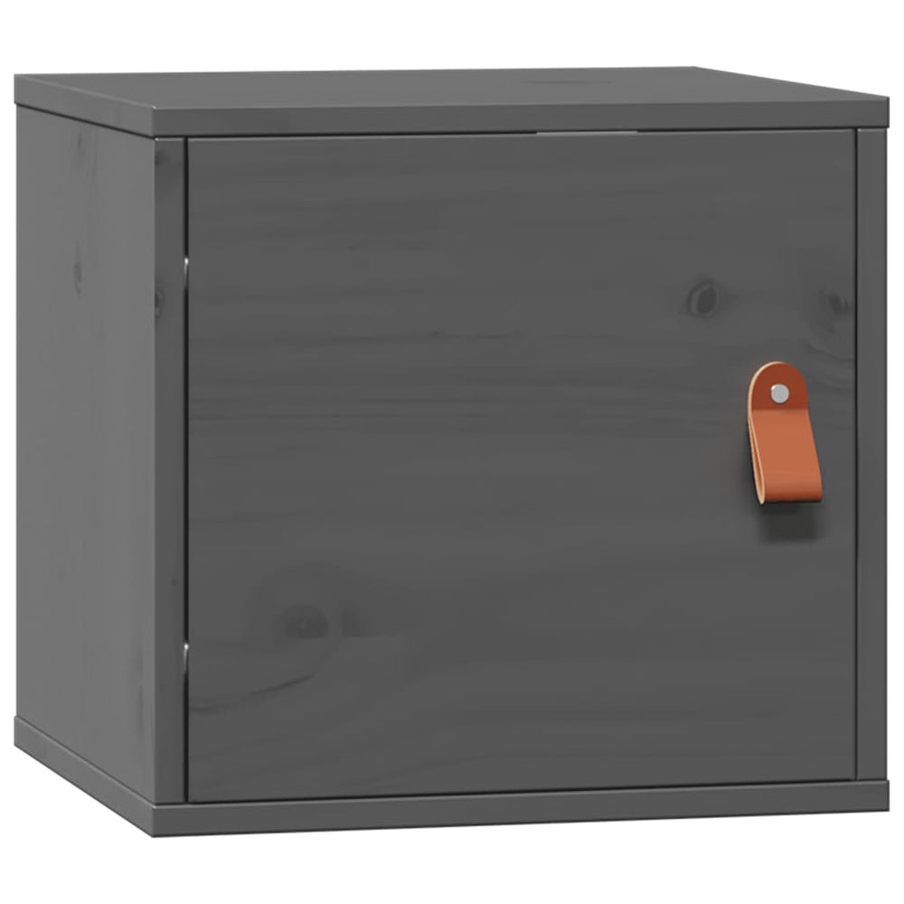 Grauer Wandschrank Kiefer Massivholz 31,5x30x30cm