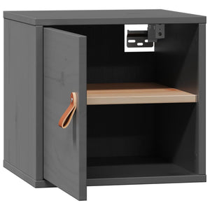 Grauer Wandschrank Kiefer Massivholz 31,5x30x30cm
