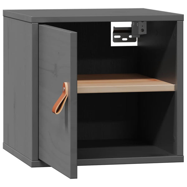 Grauer Wandschrank Kiefer Massivholz 31,5x30x30cm
