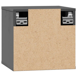 Grauer Wandschrank Kiefer Massivholz 31,5x30x30cm