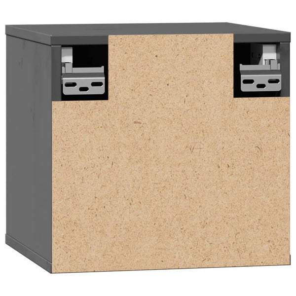 Grauer Wandschrank Kiefer Massivholz 31,5x30x30cm