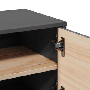 Grauer Wandschrank Kiefer Massivholz 31,5x30x30cm