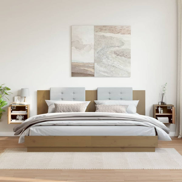 vidaXL Armoires murales 2 pcs Marron miel 31,5x30x30 cm Pin massif
