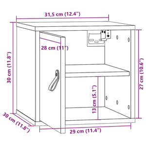 vidaXL Armoires murales 2 pcs Marron miel 31,5x30x30 cm Pin massif