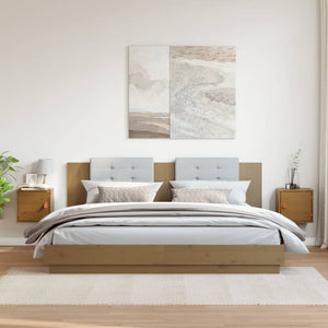 vidaXL Armoires murales 2 pcs Marron miel 31,5x30x30 cm Pin massif