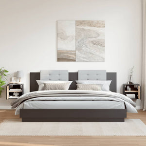 vidaXL Armoires murales 2 pcs Noir 31,5x30x30 cm Bois de pin massif