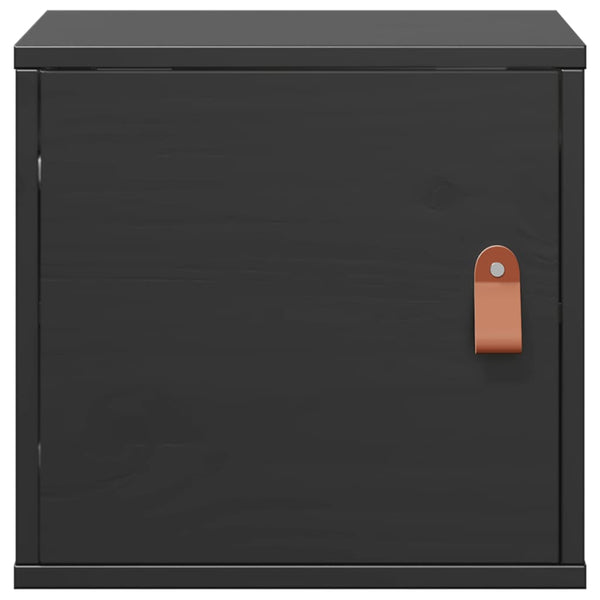 vidaXL Armoires murales 2 pcs Noir 31,5x30x30 cm Bois de pin massif