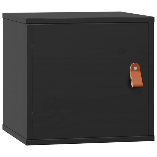 vidaXL Armoires murales 2 pcs Noir 31,5x30x30 cm Bois de pin massif
