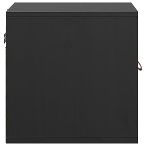 vidaXL Armoires murales 2 pcs Noir 31,5x30x30 cm Bois de pin massif