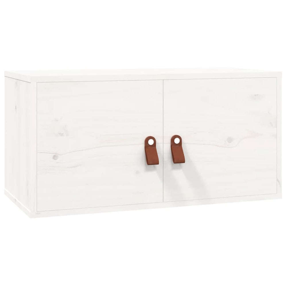 Weißer Wandschrank Kiefer Massivholz 60x30x30cm