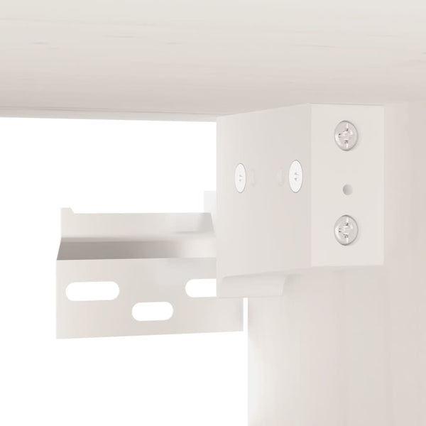 Weißer Wandschrank Kiefer Massivholz 60x30x30cm