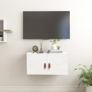 Weißer Wandschrank Kiefer Massivholz 60x30x30cm
