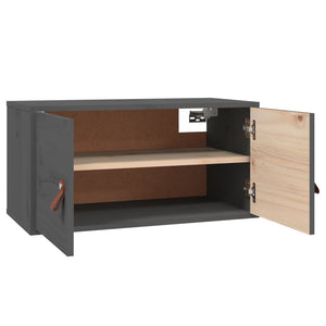 Wandschränke 2er Set Grau 60x30x30cm Kiefernholz