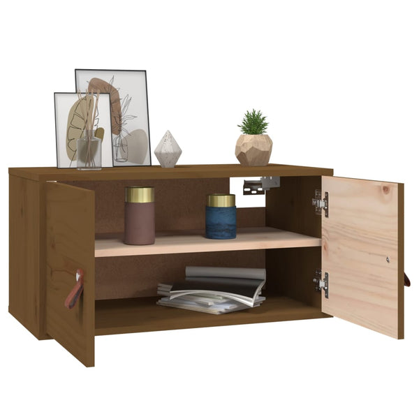 Wandschrank Honigbraun Kiefer Massivholz 60x30x30cm