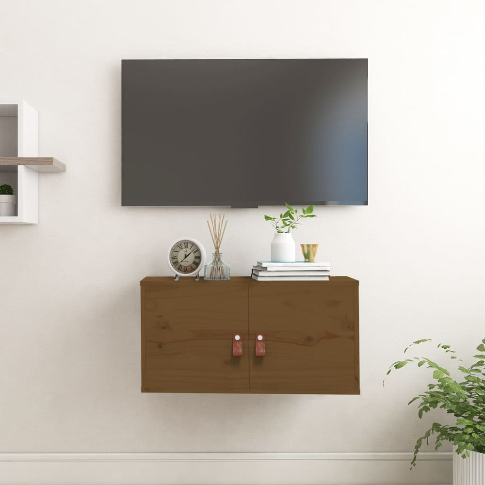 Wandschrank Honigbraun Kiefer Massivholz 60x30x30cm