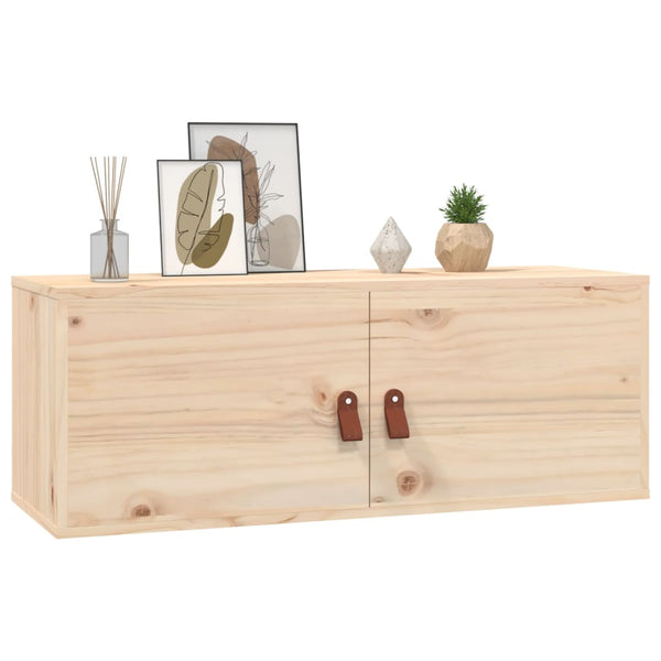 Massivholz Kiefer Wandschränke 80x30x30cm, 2er Set