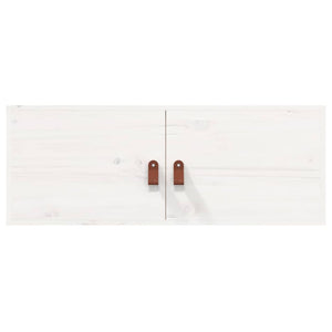Weißer Wandschrank 80x30x30cm Kiefer Massivholz