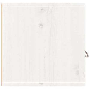 Weißer Wandschrank 80x30x30cm Kiefer Massivholz