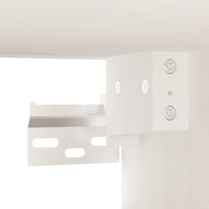 Weißer Wandschrank 80x30x30cm Kiefer Massivholz