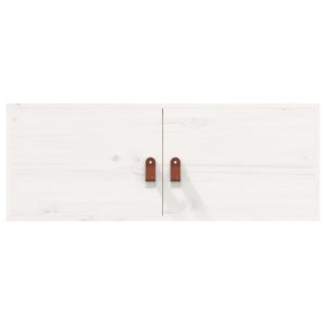 Weiße Kiefer Massivholz Wandschränke 80x30x30cm, 2er-Set