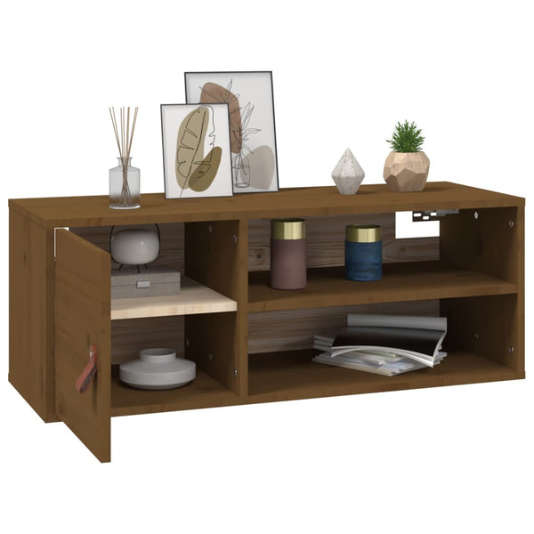 Wandschrank Honigbraun Kiefer 80x30x30cm