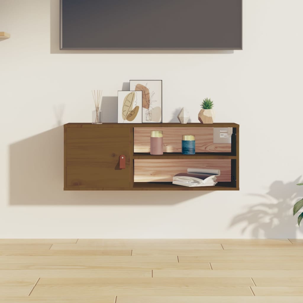 Wandschrank Honigbraun Kiefer 80x30x30cm