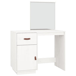Weißer Schminktisch Kiefer Massivholz 95cm