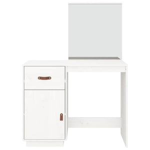 Weißer Schminktisch Kiefer Massivholz 95cm
