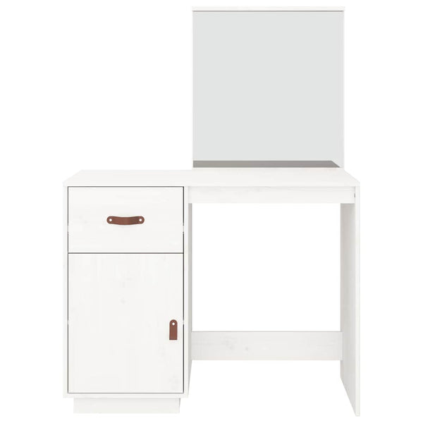 Weißer Schminktisch Kiefer Massivholz 95cm