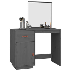Grauer Schminktisch Kiefer massiv 95x50x134cm