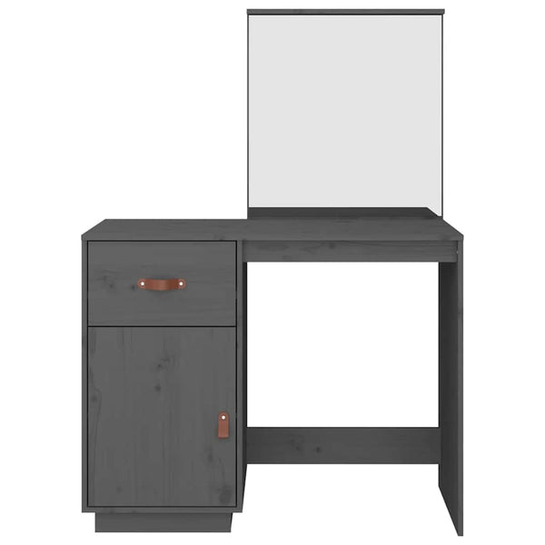 Grauer Schminktisch Kiefer massiv 95x50x134cm